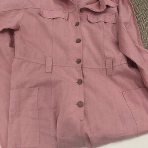 Mango Pink Jumpsuit in light pink 

 90% cotton, 10% linen